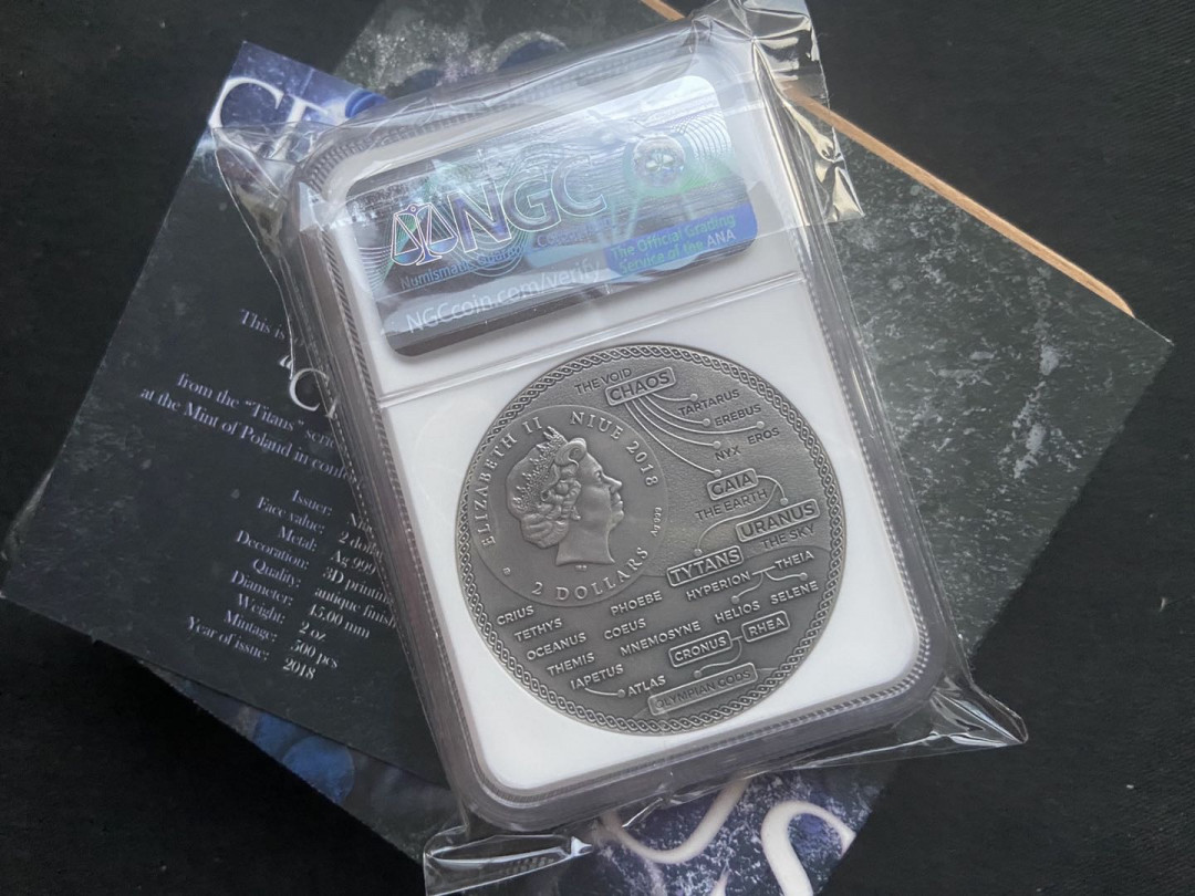 【币观天下】第132场钱币拍卖～ 【纽埃】高浮雕系列农神【ngc70】