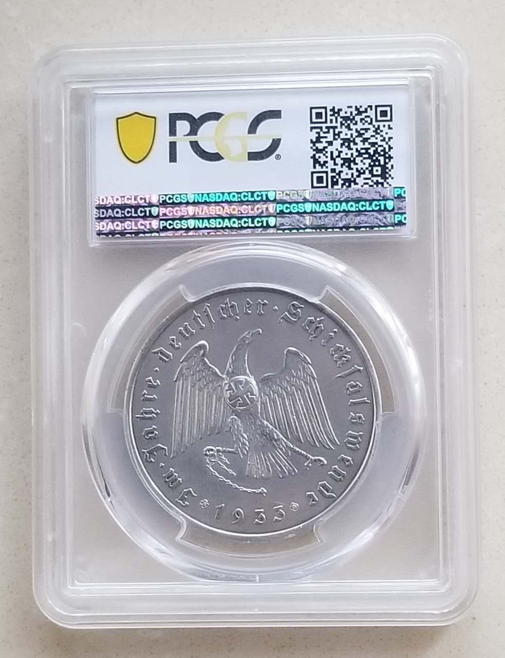 【币观天下】第132场钱币拍卖～ 德国1933年元首纪念银章PCGS评级币