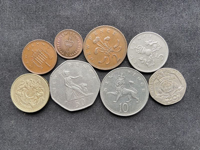 【币观天下】第132场钱币拍卖～ - 英国老版本流通币8枚