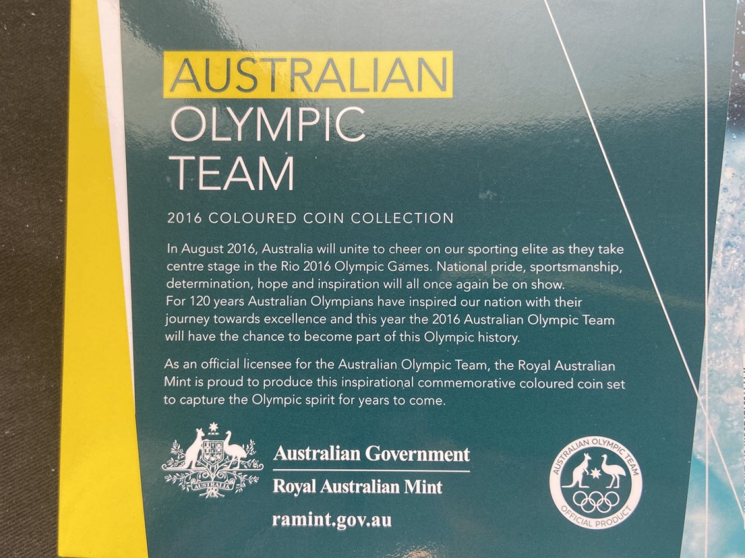 【币观天下】第132场钱币拍卖～ 【澳大利亚】双色2澳元奥运卡册【5枚】