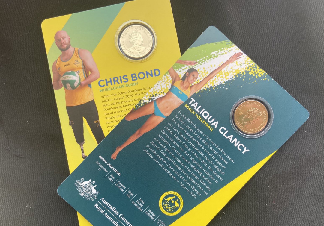 【币观天下】第132场钱币拍卖～ 【澳大利亚】2020东京残奥会彩色铜币卡册2个【停办】