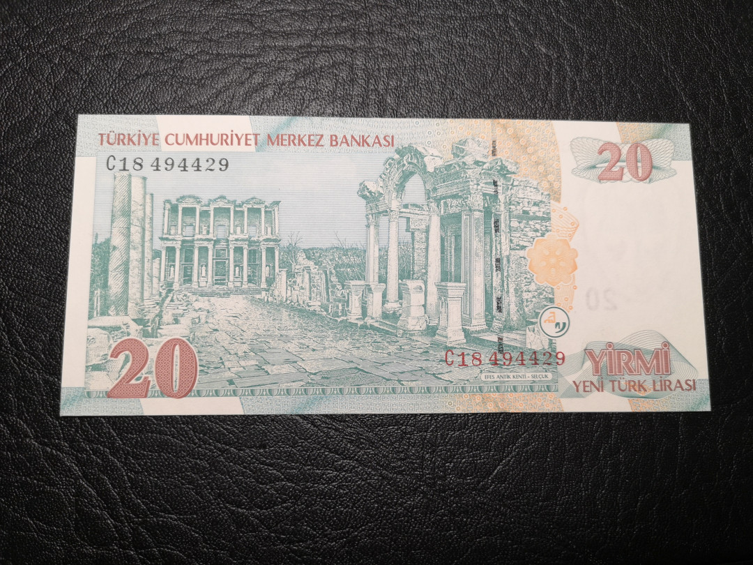 《外钞收藏家》第九十四期拍卖 土耳其2005年20  全新unc