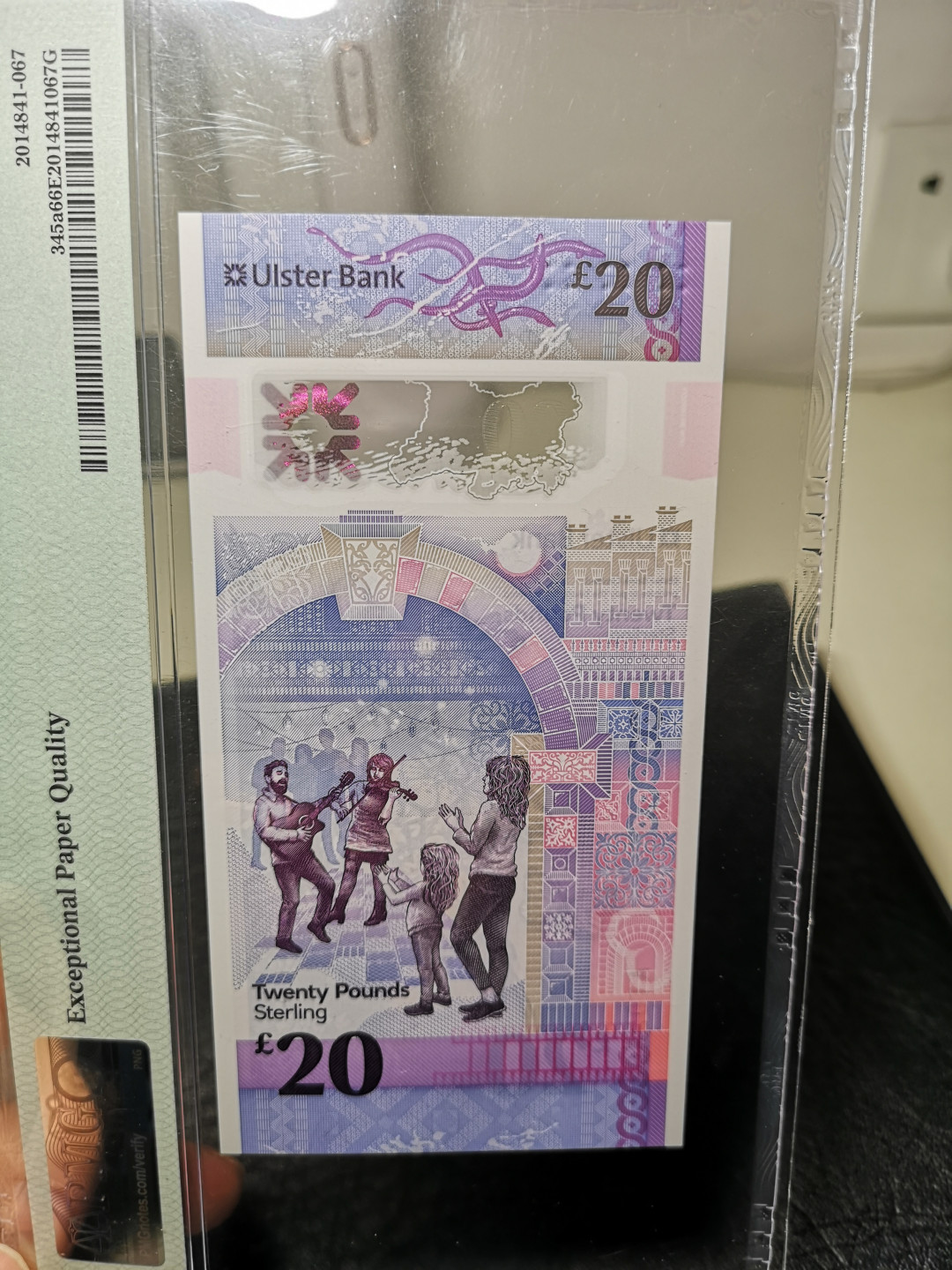 《外钞收藏家》第九十四期拍卖 北爱尔兰2019年20镑 pmg66