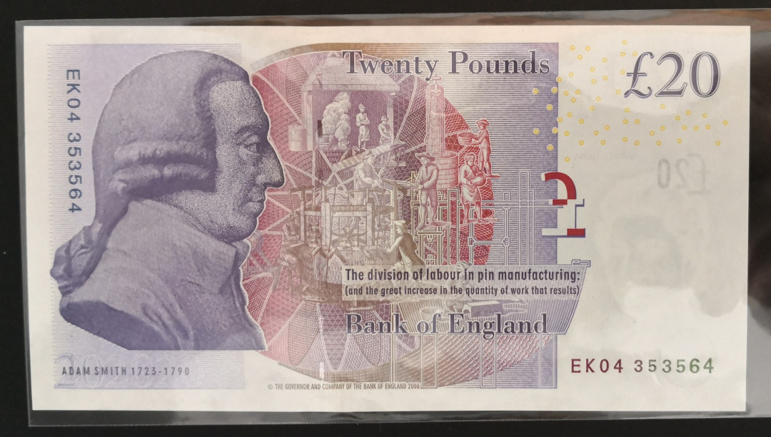 《张总收藏》第八期——大不列颠 英国20镑UNC