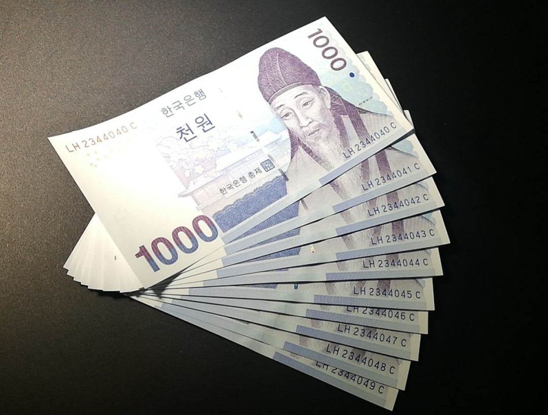 【YSculture】世界纸币 精选拍卖.第14期--各国钱币 全新 UNC 韩国 1000 10连号 一组10张