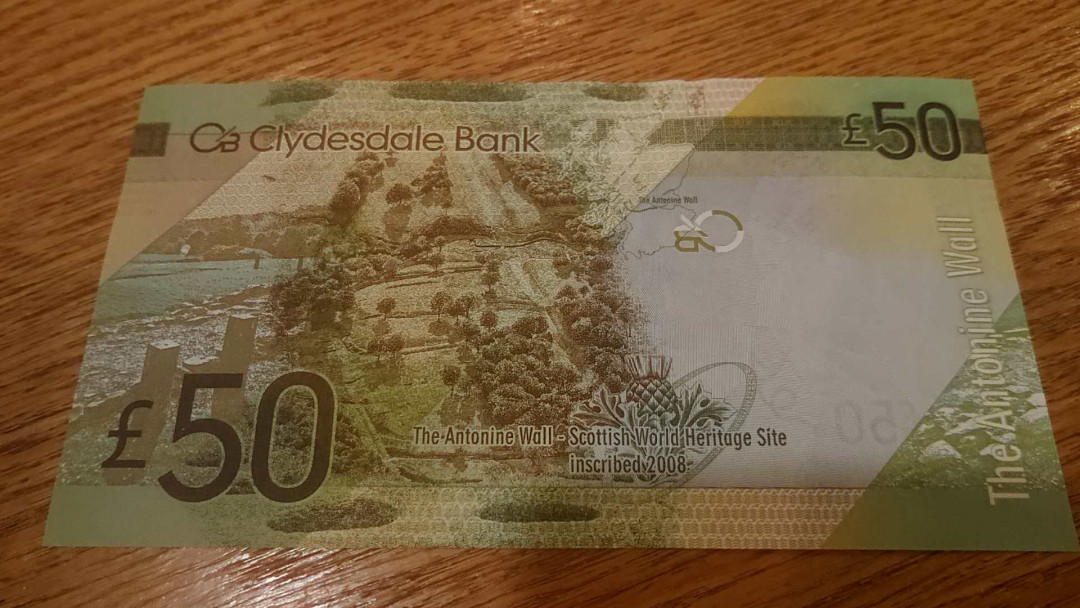 【囧羊收藏】精选微拍第9期 世界钱币精选 2015年苏格兰50镑 克莱德戴尔银行 首发冠 全新绝品