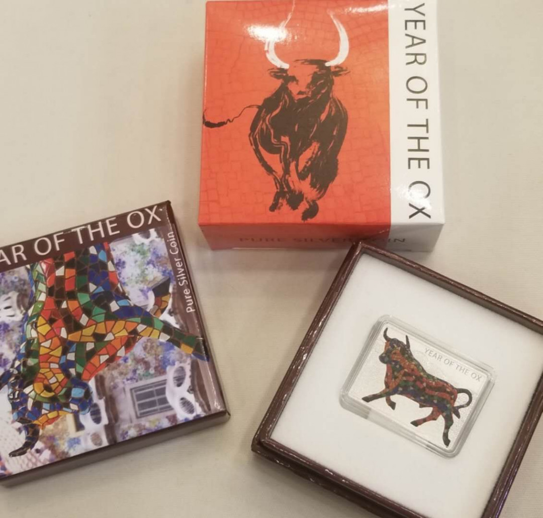 【币观天下】第133场拍卖【圣诞场】 【新品】坦桑尼亚2021年生肖牛彩色纪念银币