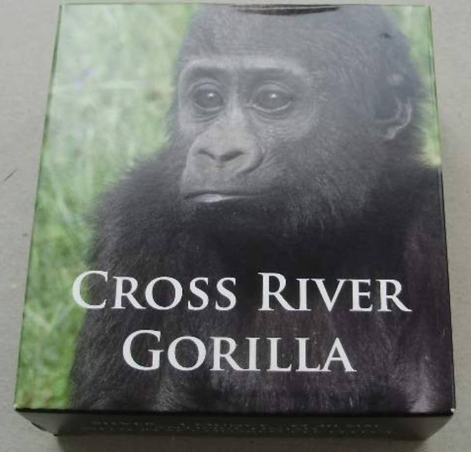 【币观天下】第133场拍卖【圣诞场】 喀麦隆2013年大猩猩仿古浮雕镶嵌银币 