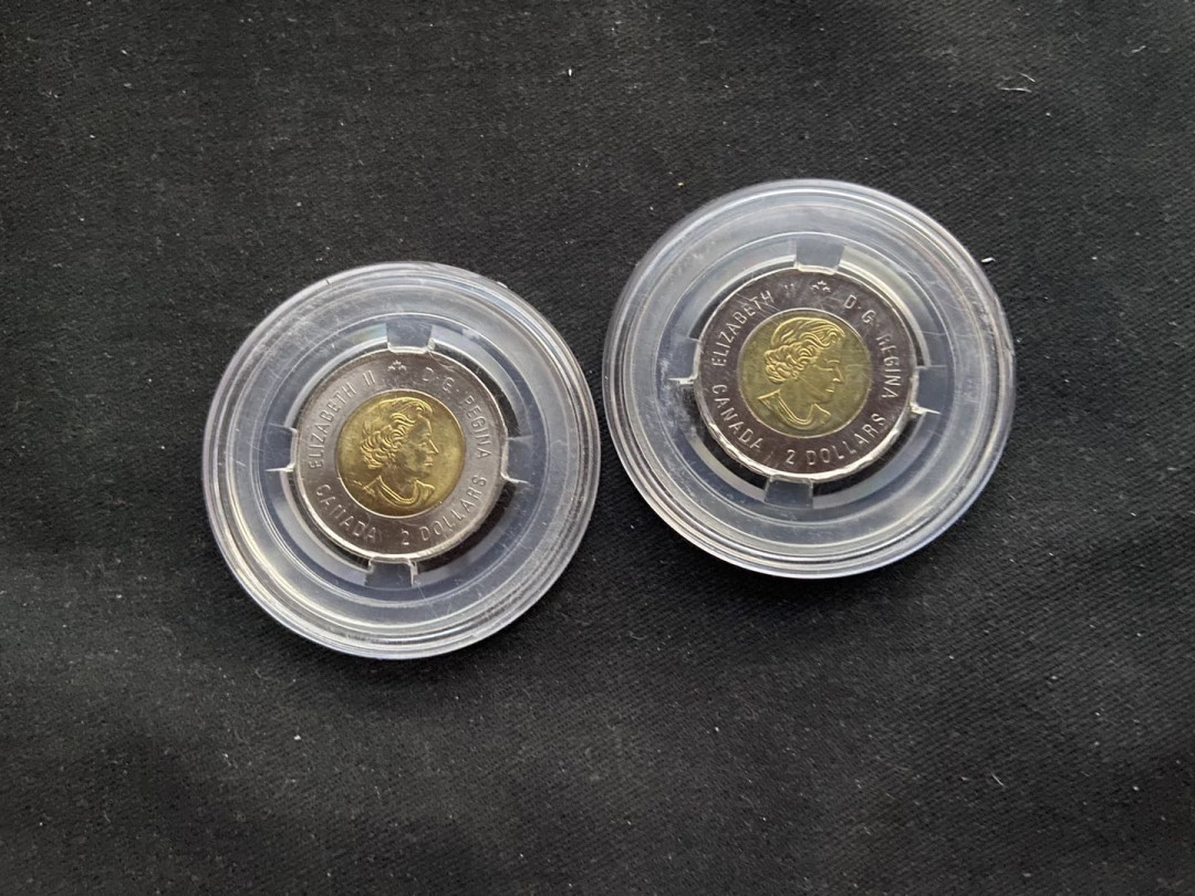 【币观天下】第133场拍卖【圣诞场】 【加拿大】诺曼底登陆2枚币【彩色+本色】