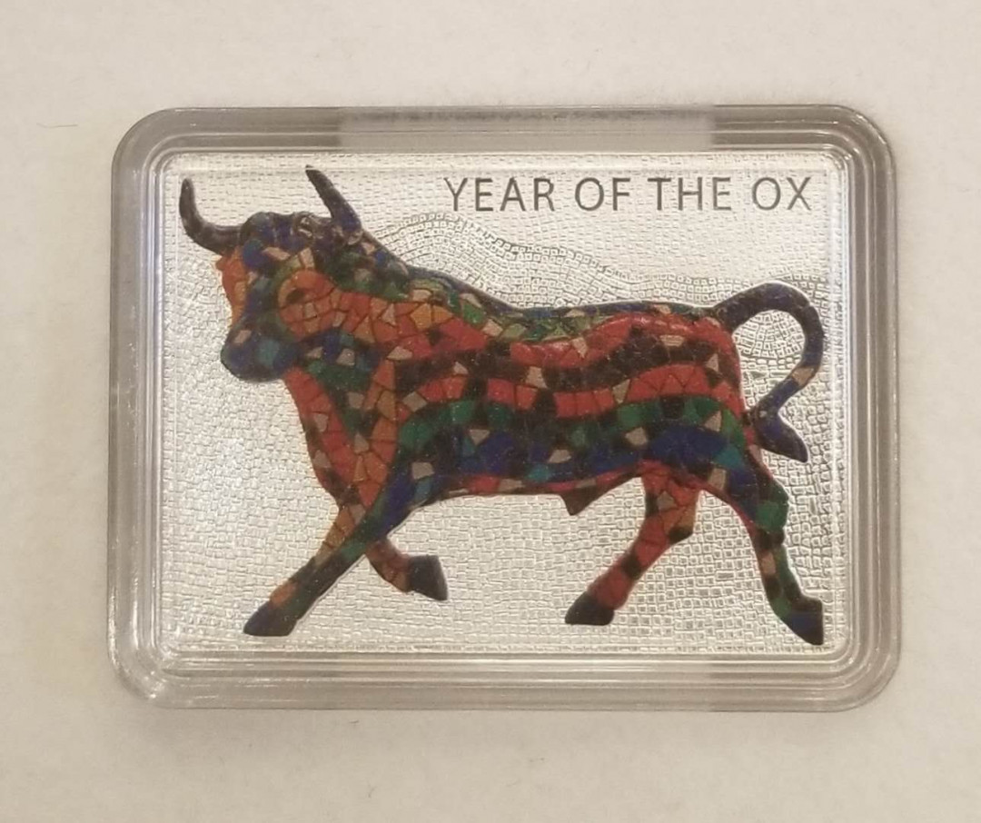 【币观天下】第133场拍卖【圣诞场】 【新品】坦桑尼亚2021年生肖牛彩色纪念银币