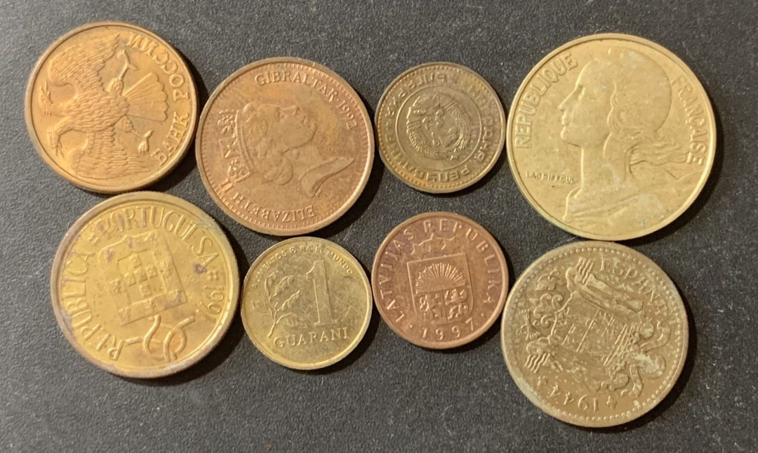 紫瑗钱币—微拍第124期  各国散币 8枚一组