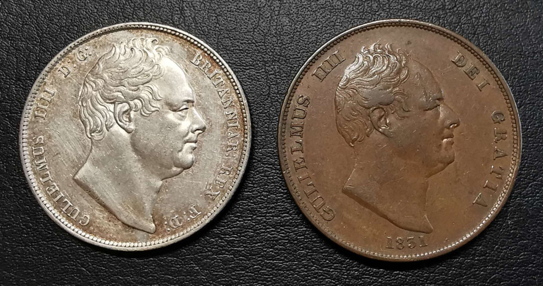 凡希社世界钱币微拍第一百四十四期 威廉四世半克朗便士一对极美品