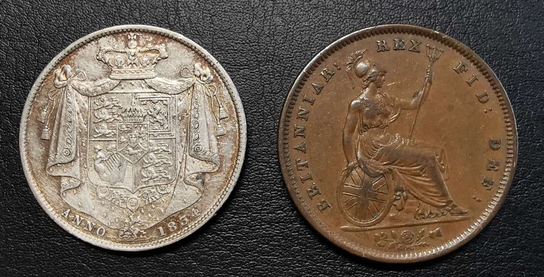 凡希社世界钱币微拍第一百四十四期 威廉四世半克朗便士一对极美品