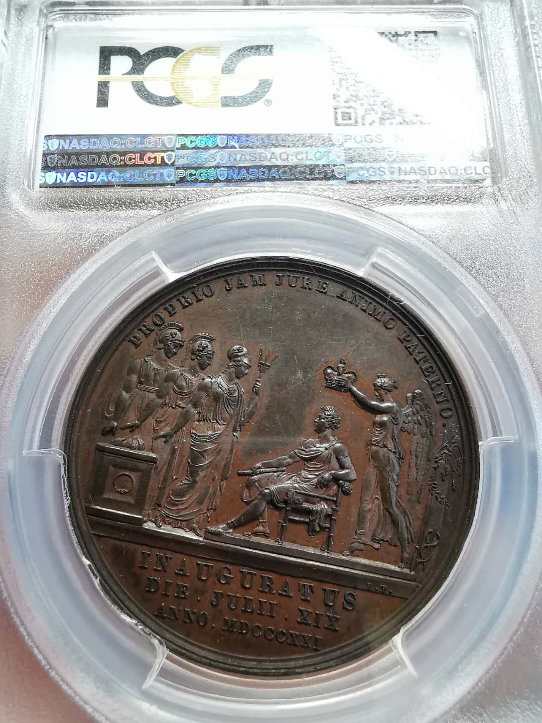 凡希社世界钱币微拍第一百四十四期 荐！1821英国乔四加冕纪念铜章PCGS-SP63