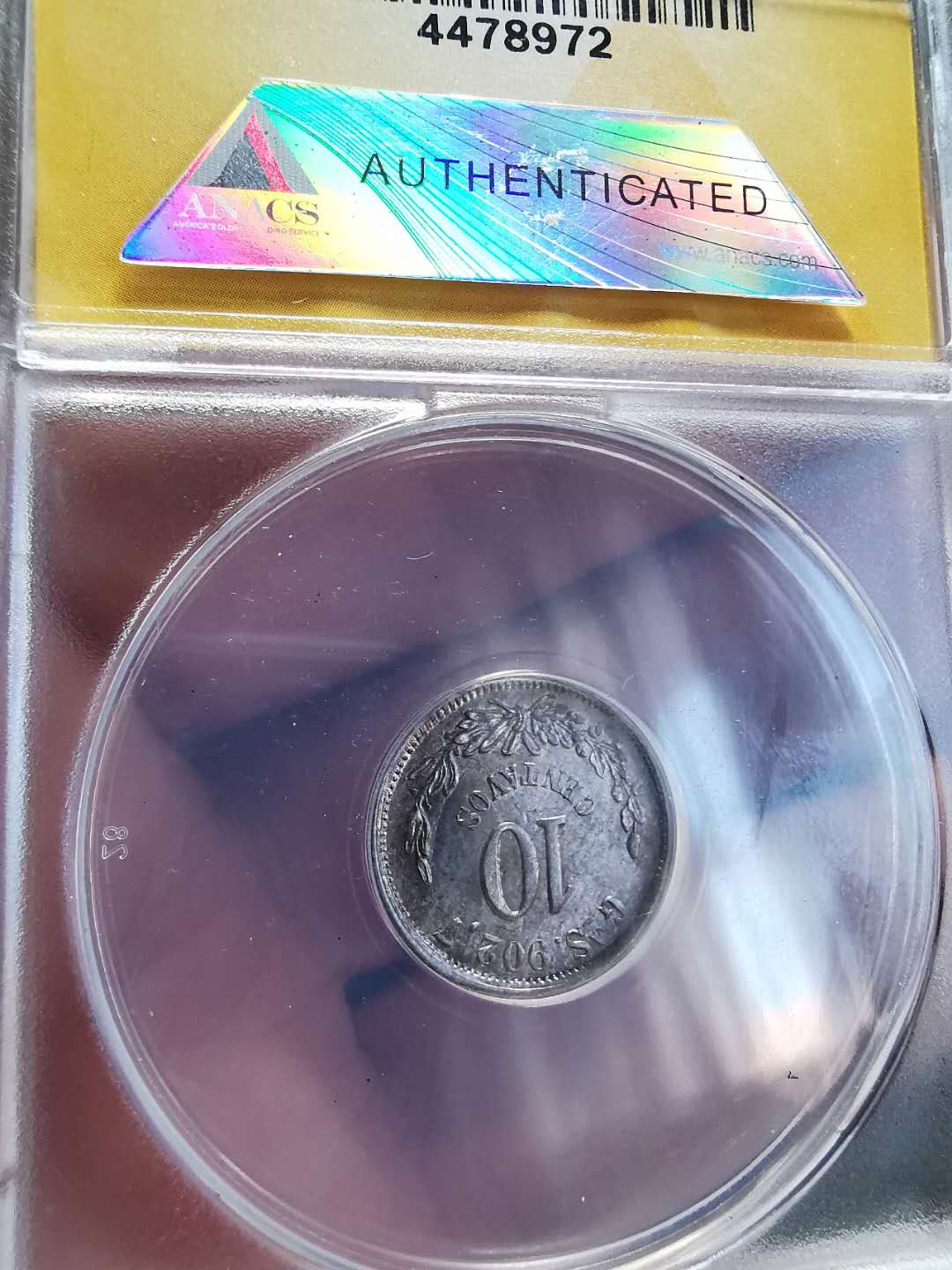 凡希社世界钱币微拍第一百四十四期 1895GA墨西哥10分小鹰洋ANACS-MS63