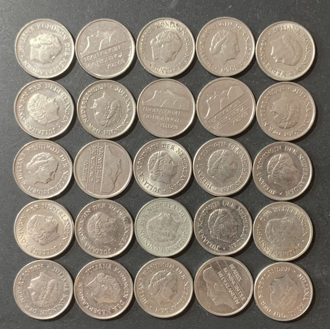 紫瑗钱币—微拍第124期  荷兰 朱丽安娜女王 25分 25枚一组