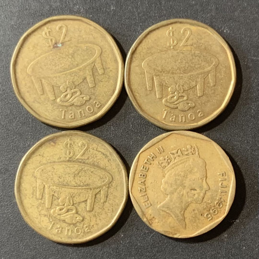 紫瑗钱币—微拍第124期  斐济 流通硬币 黄铜 4枚一组