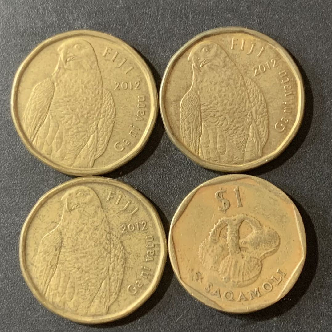 紫瑗钱币—微拍第124期  斐济 流通硬币 黄铜 4枚一组