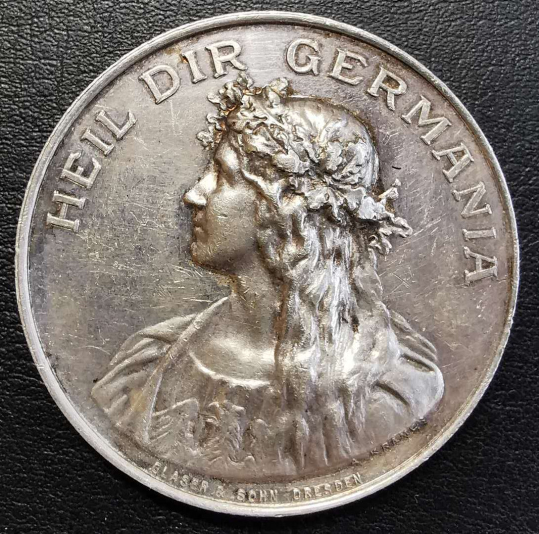 凡希社世界钱币微拍第一百四十四期 1900德累斯顿射击节日耳曼尼亚银章