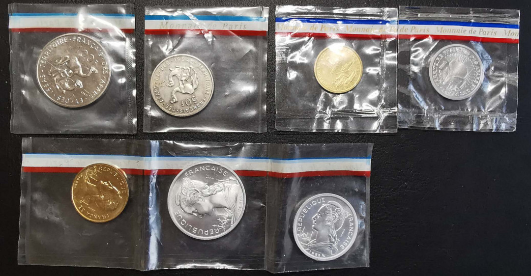 凡希社世界钱币微拍第一百四十四期 荐！法属阿法伊萨ESSAI七枚原装全品相！