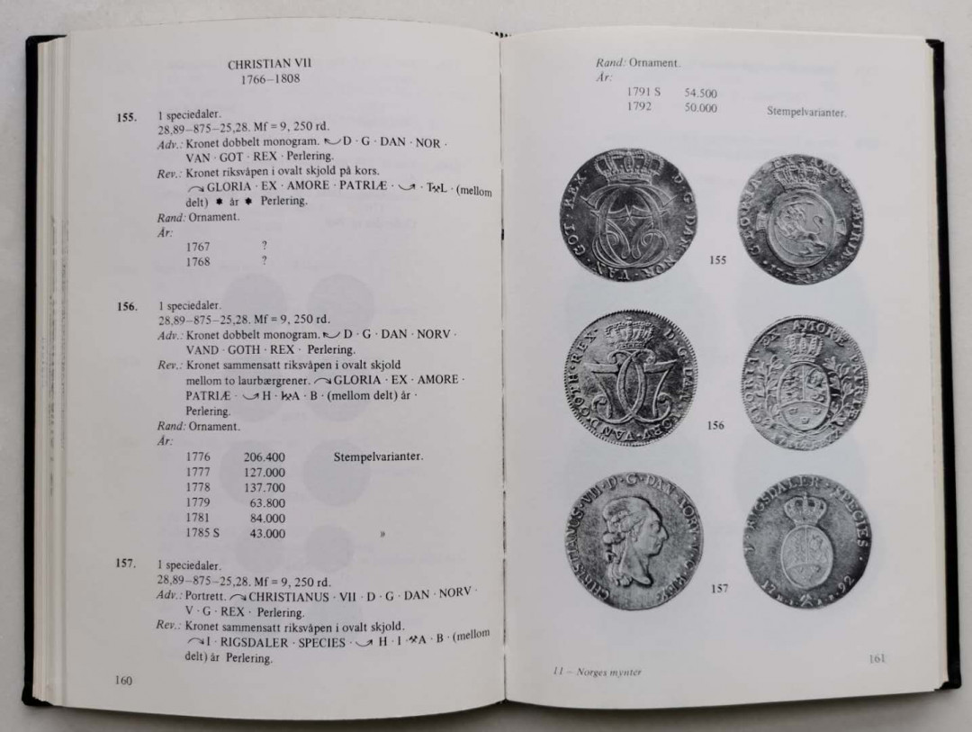 凡希社世界钱币微拍第一百四十四期 挪威钱币目录1628-1873 八五品