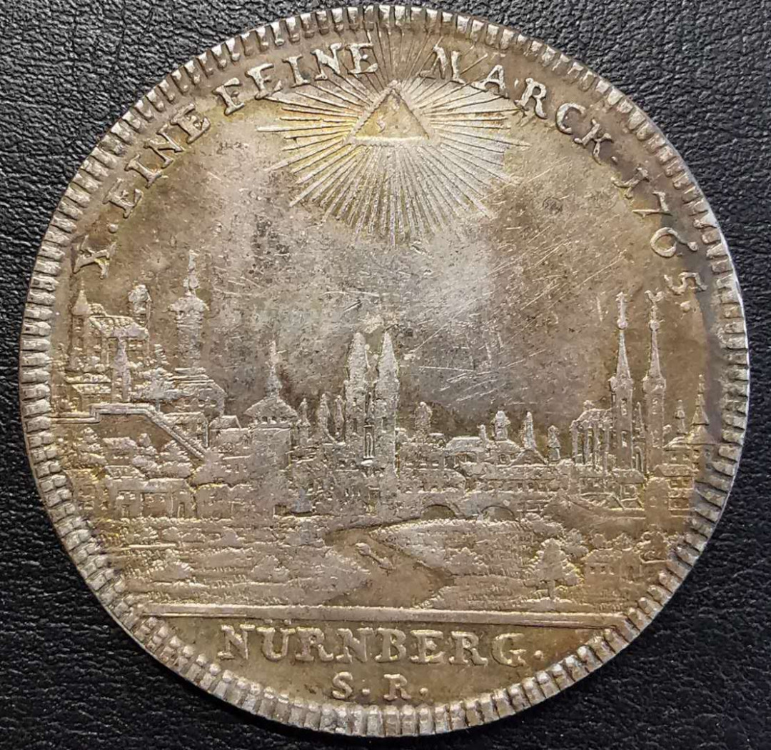 凡希社世界钱币微拍第一百四十四期 荐！1765纽伦堡景观泰勒大银XF