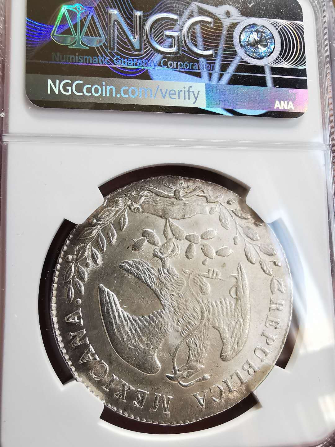 凡希社世界钱币微拍第一百四十四期 1886PI墨西哥花边鹰洋NGC-MS62原色银光！