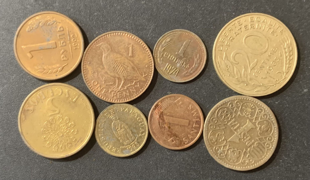 紫瑗钱币—微拍第124期  各国散币 8枚一组