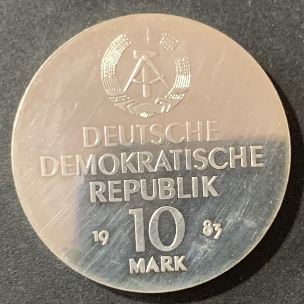 紫瑗钱币—微拍第124期  东德 1983年 理查德·瓦格纳逝世100周年 10马克 17.11克 0.5银