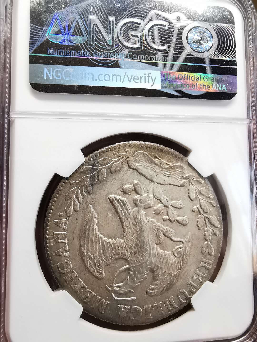 凡希社世界钱币微拍第一百四十四期 荐！1859GA墨西哥花边鹰洋NGC-MS64深五彩！