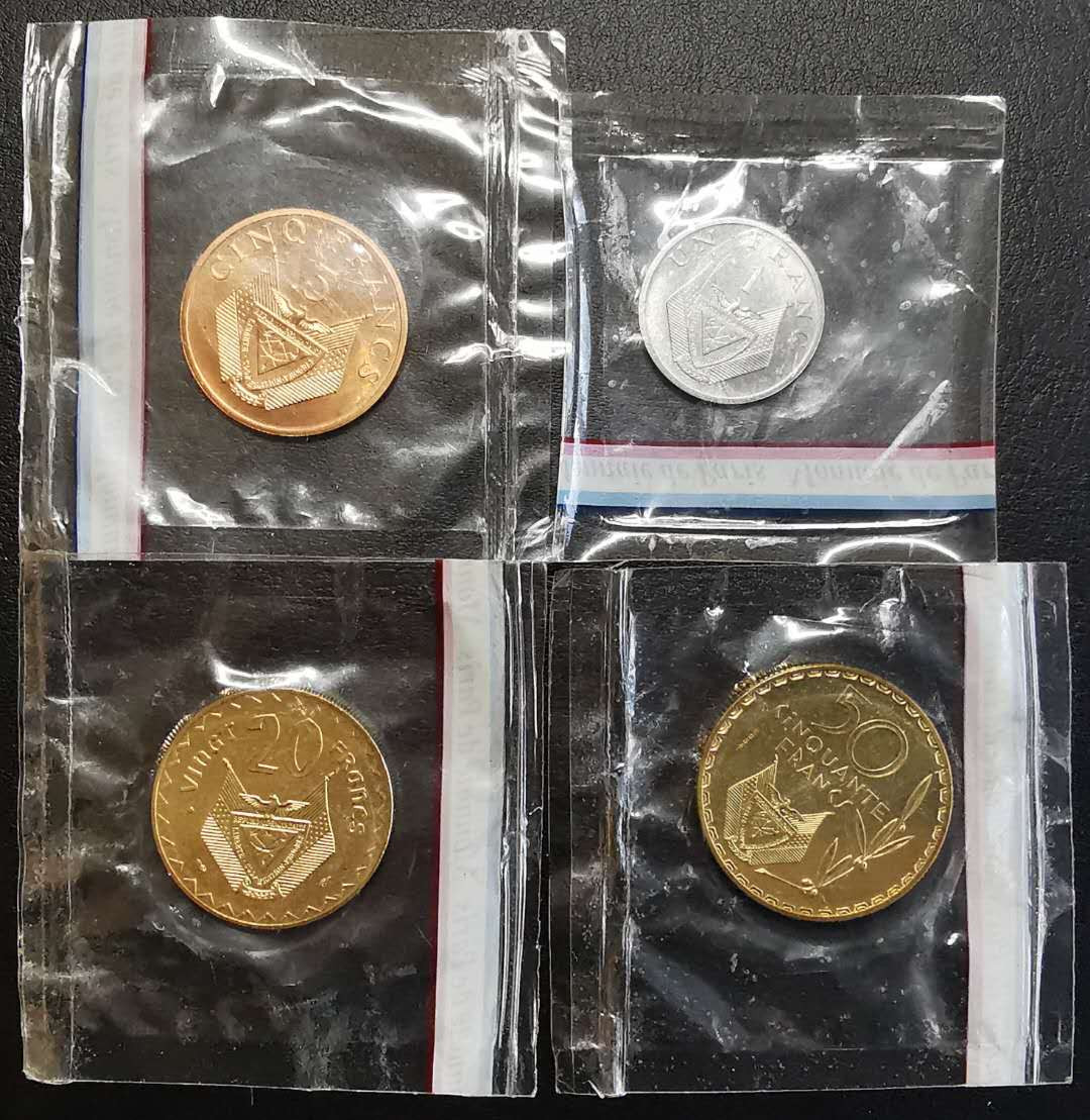 凡希社世界钱币微拍第一百四十四期 1977卢旺达ESSAI四枚原装全品！