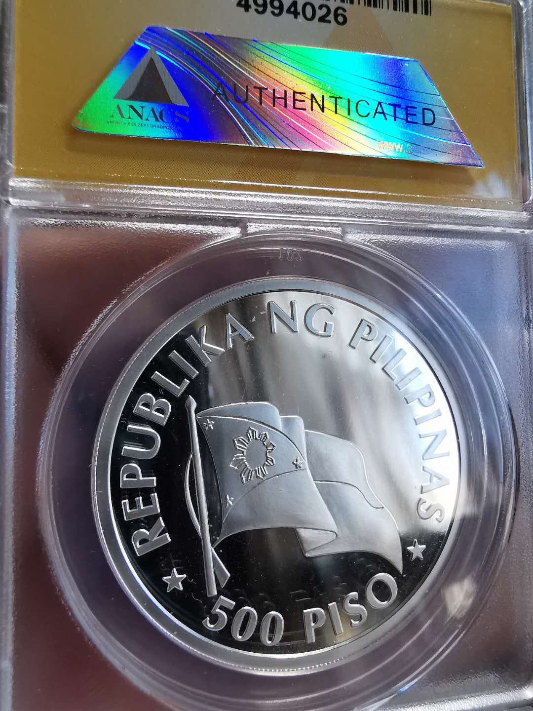 凡希社世界钱币微拍第一百四十四期 荐！1998菲律宾总统埃米利奥像纪念独立百年精铸大银ANACS-PF68稀少品种！