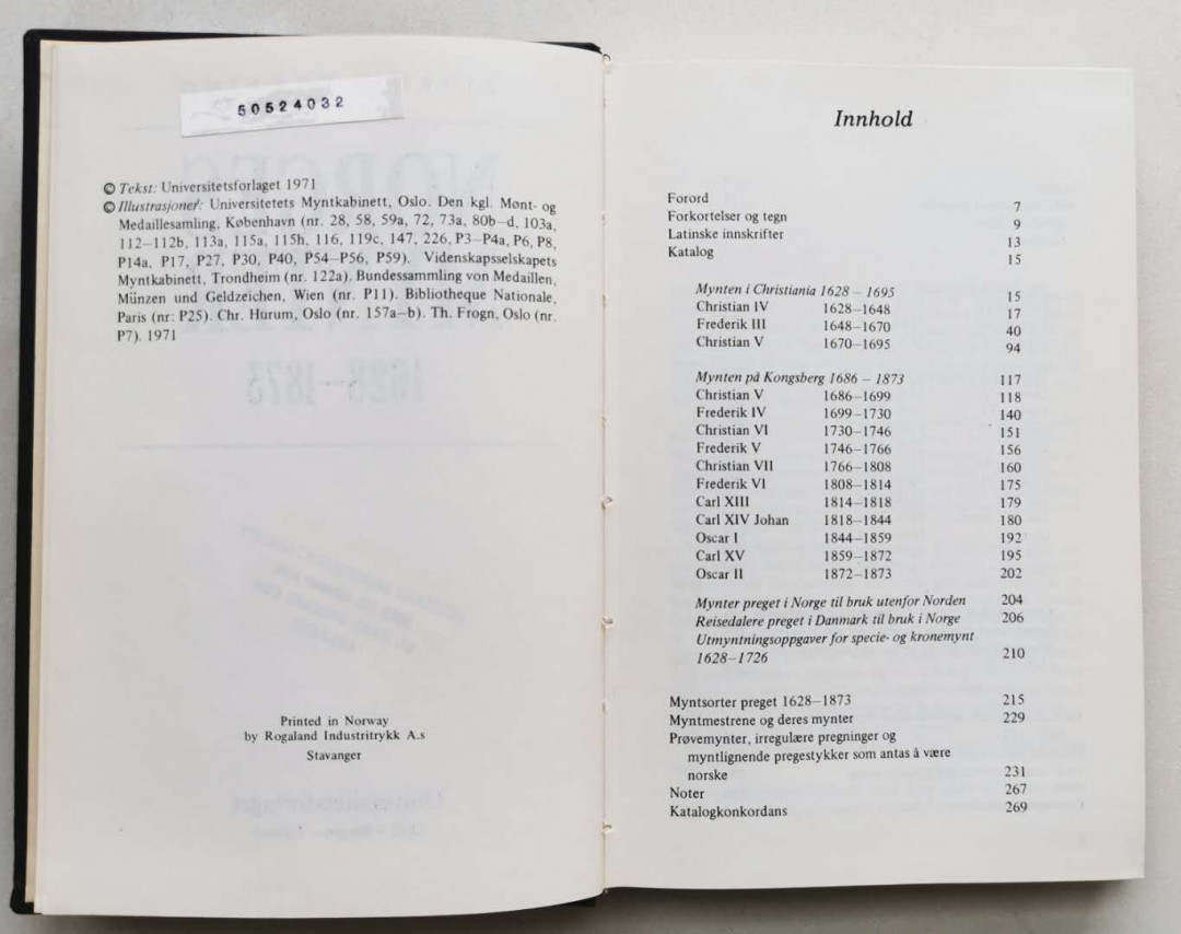 凡希社世界钱币微拍第一百四十四期 挪威钱币目录1628-1873 八五品