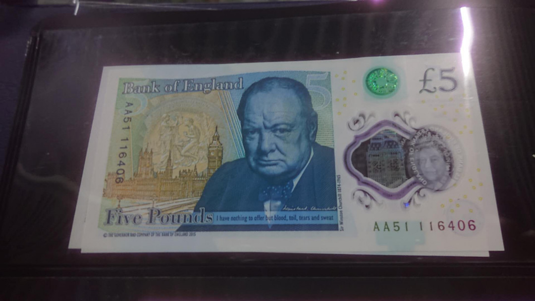 【囧羊收藏】精选微拍第9期 世界钱币精选 2016年英国G序列5镑 首发AA冠 全新绝品