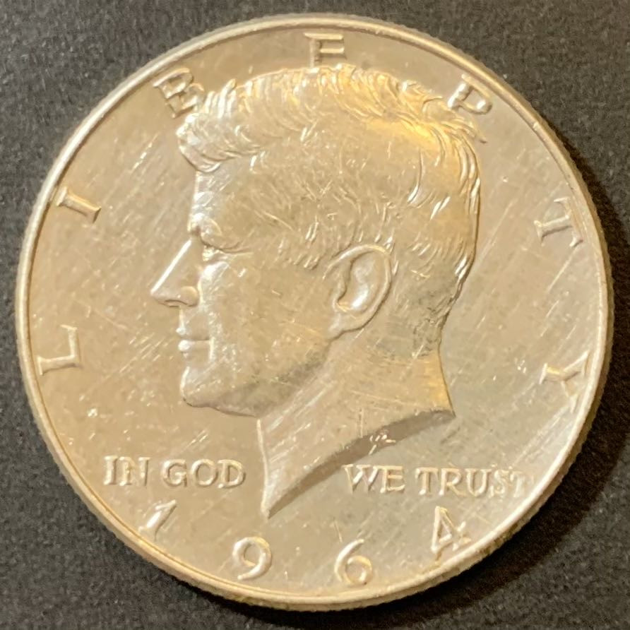 紫瑗钱币—微拍第125期  美国 1964年 肯尼迪 50美分 12.5克 0.9银