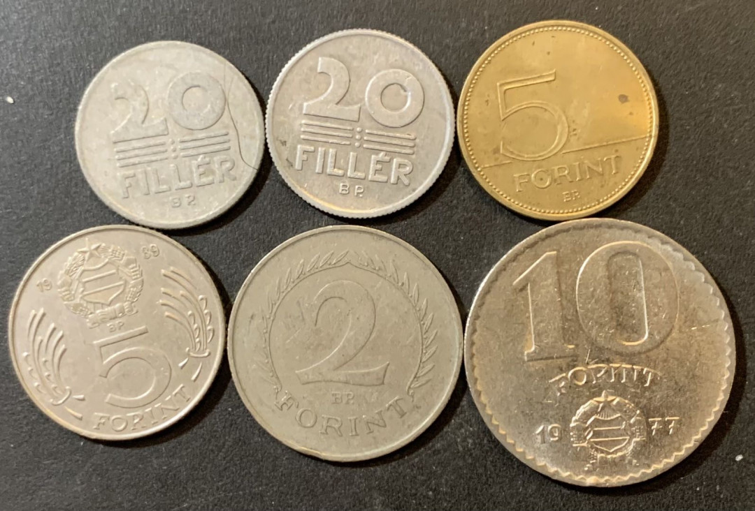 紫瑗钱币—微拍第125期  匈牙利 各时期 流通硬币 6枚一组