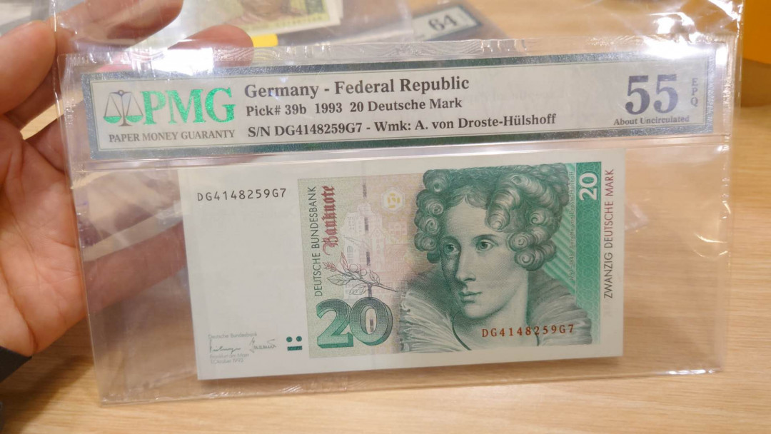 【囧羊收藏】精选微拍第10期~2021年首场世界钱币精选荟萃 1993年德国20马克 PMG55E 