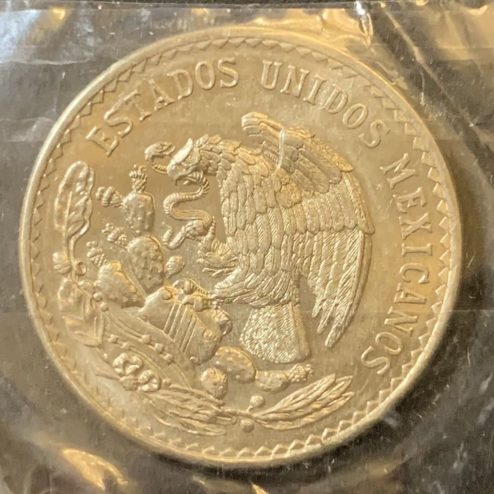 紫瑗钱币—微拍第125期  墨西哥 1947年 胡安 阿尔瓦雷斯 1比索 14克 0.5银 UNC