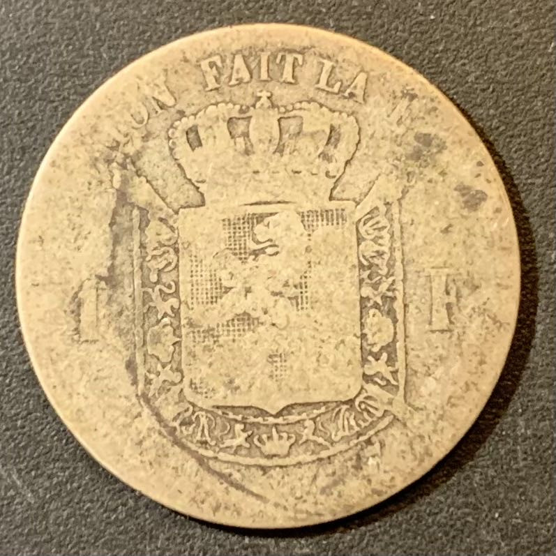 紫瑗钱币—微拍第133期  比利时 186X年 利奥波德二世 1法郎 5克 0.835银