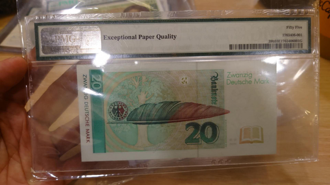 【囧羊收藏】精选微拍第10期~2021年首场世界钱币精选荟萃 1993年德国20马克 PMG55E 