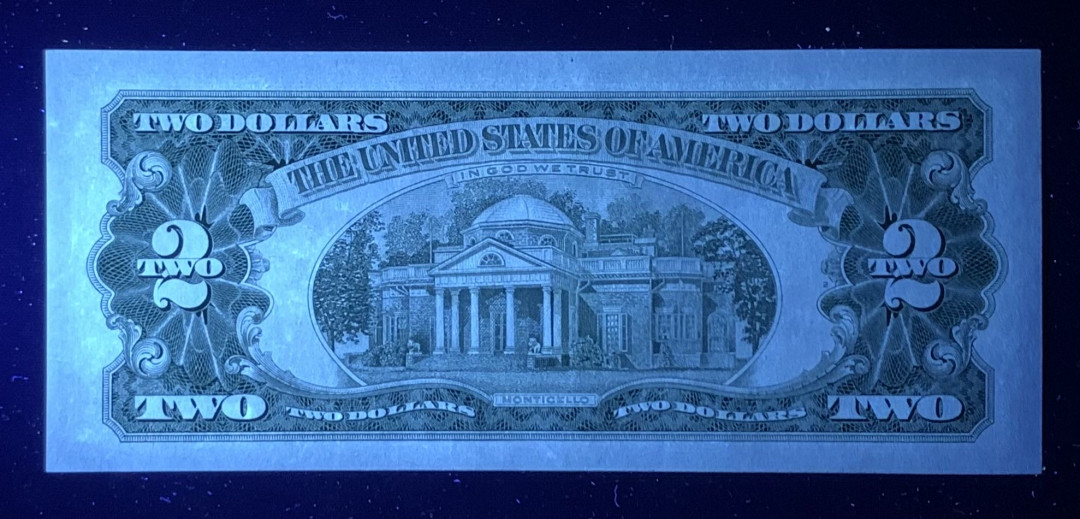 紫瑗钱币—微拍第126期—纸币场 美国 1963年 2美元 红印 UNC