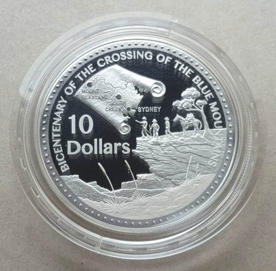 【币观天下】第134场拍卖【元旦场】 澳大利亚2013年穿越蓝山2盎司大银币 