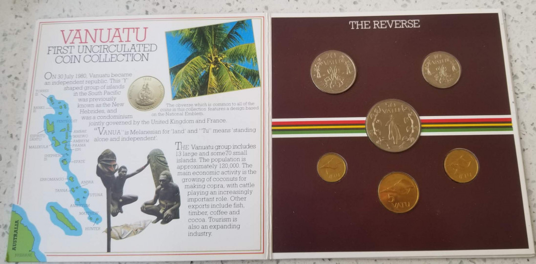 【币观天下】第134场拍卖【元旦场】 瓦努阿图1983年造币厂mint set套币 全套6枚