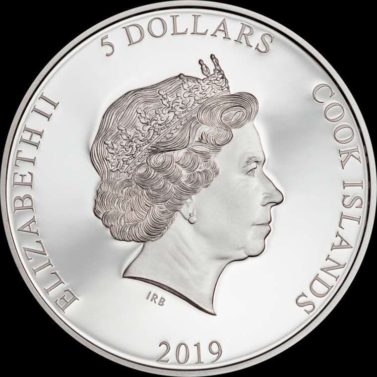 【币观天下】第134场拍卖【元旦场】 库克库克2019年壮丽生命菲律宾鹰高浮雕曲面彩色银币