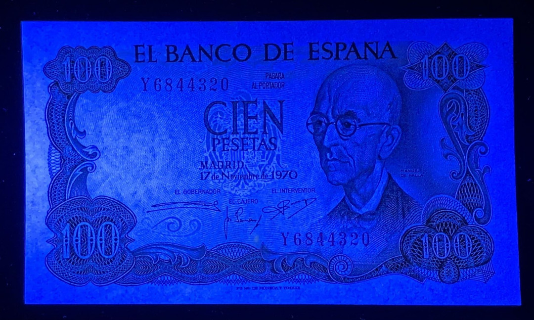 紫瑗钱币—微拍第126期—纸币场 西班牙 1970（1974）年 100比塞塔 UNC （P-152a）