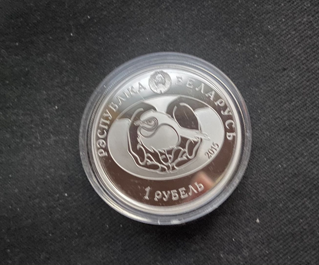 【币观天下】第134场拍卖【元旦场】 【白俄罗斯】白俄罗斯 2015年发行鸟年系列之长耳猫头鹰纪念镍币