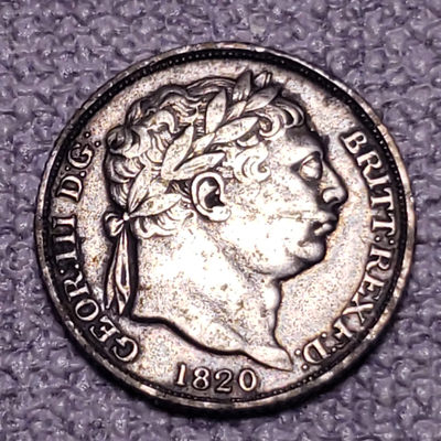 0起1加-纯粹捡漏拍-07场 - 英国1820年乔三6便士银币