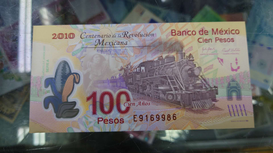 【囧羊收藏】精选微拍第10期~2021年首场世界钱币精选荟萃 2010年墨西哥100元塑料纪念钞 全新绝品无47