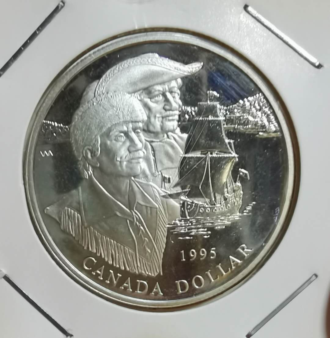 北京马甸外币专卖微拍第三十六期，银币及银章专场，陆续上新，欢迎关注 1995年加拿大航海大时代纪念银币，重25克，成色925，品相如图