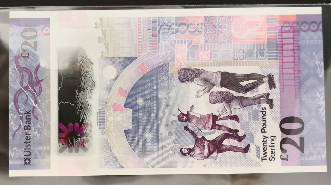 《张总收藏》第九期——塑料旋风 北爱尔兰阿尔斯特银行20镑塑料钞AB冠 绝品UNC